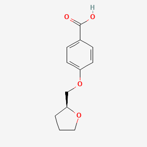 molecular formula C12H14O4 B8484881 4-[(2S)-tetrahydrofuran-2-ylmethoxy]benzoic acid 