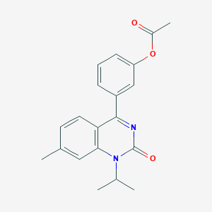 molecular formula C20H20N2O3 B8484882 3-[7-Methyl-2-oxo-1-(propan-2-yl)-1,2-dihydroquinazolin-4-yl]phenyl acetate CAS No. 65765-08-4