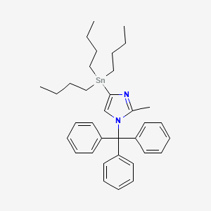 molecular formula C35H46N2Sn B8484897 2-methyl-4-(Tributylstannyl)-1-trityl-1H-imidazole 
