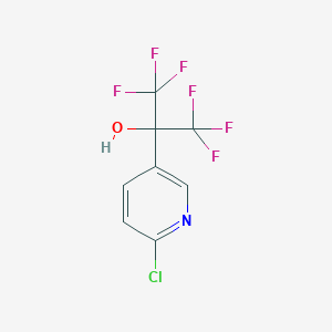 molecular formula C8H4ClF6NO B8484926 2-(6-Chloro-3-pyridinyl)-1,1,1,3,3,3-hexafluoro-2-propanol 