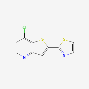molecular formula C10H5ClN2S2 B8484933 7-Chloro-2-(1,3-thiazol-2-yl)thieno[3,2-b]pyridine 