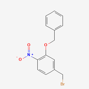 molecular formula C14H12BrNO3 B8484944 2-Benzyloxy-4-bromomethyl-1-nitrobenzene 