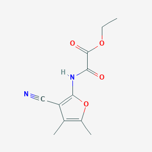 Ethyl [(3-cyano-4,5-dimethylfuran-2-yl)amino](oxo)acetate
