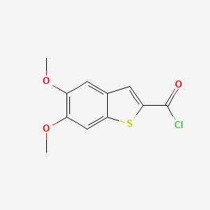 molecular formula C11H9ClO3S B8484957 5,6-Dimethoxybenzo[b]thiophene-2-carbonyl chloride 