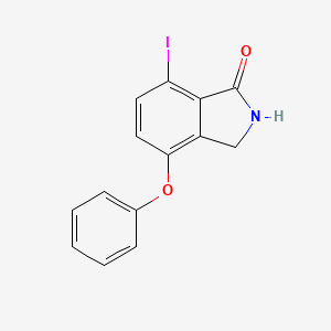 molecular formula C14H10INO2 B8484974 1h-Isoindol-1-one,2,3-dihydro-7-iodo-4-phenoxy- 