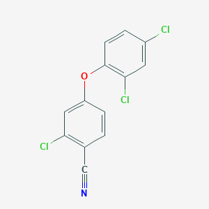 molecular formula C13H6Cl3NO B8484987 2-Chloro-4-(2',4'-dichlorophenoxy)benzonitrile 