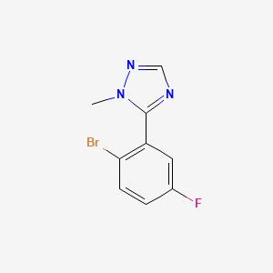 molecular formula C9H7BrFN3 B8485016 5-(2-Bromo-5-fluorophenyl)-1-methyl-1h-1,2,4-triazole 