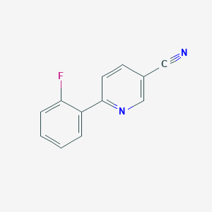 molecular formula C12H7FN2 B8485021 6-(2-Fluoro-phenyl)-nicotinonitrile 