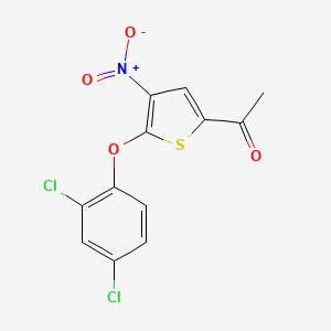 molecular formula C12H7Cl2NO4S B8485037 1-(5-(2,4-Dichlorophenoxy)-4-nitrothiophen-2-yl)ethanone 