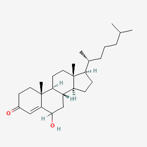 molecular formula C27H44O2 B8485043 6-Hydroxycholest-4-en-3-one CAS No. 69853-71-0