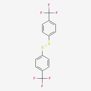 molecular formula C14H8F6S2 B8485080 1,2-Bis(4-(trifluoromethyl)phenyl)disulfane 