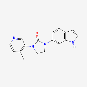 molecular formula C17H16N4O B8485082 1-(1H-Indol-6-yl)-3-(4-methyl-pyridin-3-yl)-imidazolidin-2-one 