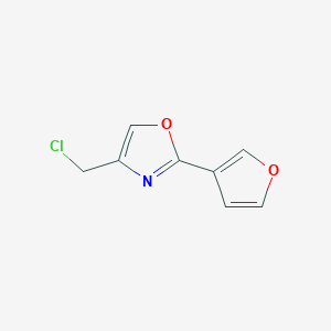 molecular formula C8H6ClNO2 B8485104 4-Chloromethyl-2-(3-furyl)oxazole 