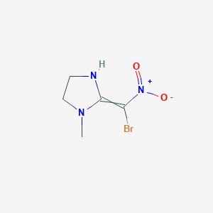molecular formula C5H8BrN3O2 B8485125 2-[Bromo(nitro)methylidene]-1-methylimidazolidine CAS No. 56610-59-4