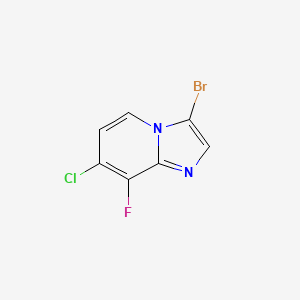 molecular formula C7H3BrClFN2 B8485138 Imidazo[1,2-a]pyridine,3-bromo-7-chloro-8-fluoro- 