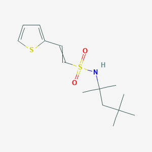 molecular formula C14H23NO2S2 B8485172 2-(Thiophen-2-yl)-N-(2,4,4-trimethylpentan-2-yl)ethene-1-sulfonamide CAS No. 918635-18-4