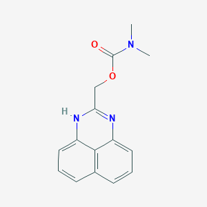 molecular formula C15H15N3O2 B8485204 (1H-Perimidin-2-yl)methyl dimethylcarbamate CAS No. 61636-23-5