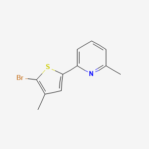 molecular formula C11H10BrNS B8485213 2-(5-Bromo-4-methyl-thiophen-2-yl)-6-methyl-pyridine 