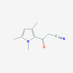 molecular formula C10H12N2O B8485221 1,3,5-Trimethyl-beta-oxo-2-pyrrolpropionitrile 