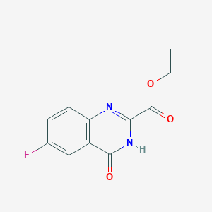 molecular formula C11H9FN2O3 B8485226 Ethyl 6-fluoro-4-oxo-3,4-dihydroquinazoline-2-carboxylate 