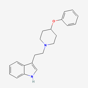 1h-Indole,3-[2-(4-phenoxy-1-piperidinyl)ethyl]-
