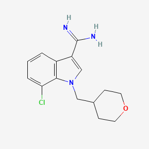 7-chloro-1-(oxan-4-ylmethyl)-1H-indole-3-carboximidamide