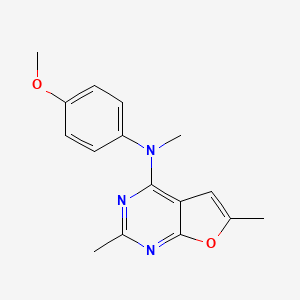 molecular formula C16H17N3O2 B8485300 N-(4-Methoxyphenyl)-N,2,6-trimethylfuro(2,3-d) pyrimidin-4-amine CAS No. 1204408-18-3