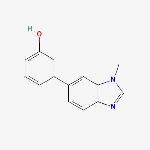 molecular formula C14H12N2O B8485333 3-(1-methyl-1H-benzo[d]imidazol-6-yl)phenol 