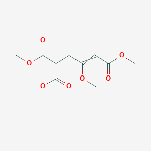 molecular formula C11H16O7 B8485450 Trimethyl 3-methoxybut-3-ene-1,1,4-tricarboxylate CAS No. 135544-53-5