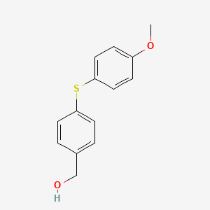 molecular formula C14H14O2S B8485481 4-(4-Methoxyphenylthio)benzenemethanol 