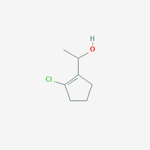 molecular formula C7H11ClO B8485488 1-(2-Chloro-1-cyclopentenyl)ethanol 