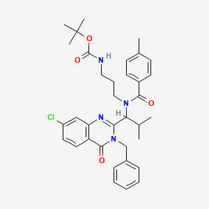 {3-[[1-(3-Benzyl-7-chloro-4-oxo-3,4-dihydro-quinazolin-2-yl)-2-methyl-propyl]-(4-methyl-benzoyl)-amino]-propyl}-carbamic acid tert-butyl ester