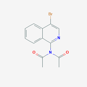 molecular formula C13H11BrN2O2 B8485513 N-acetyl-N-(4-bromoisoquinolin-1-yl)acetamide 