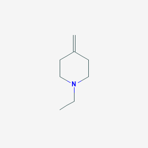 molecular formula C8H15N B8485558 1-Ethyl-4-methylene-piperidine 