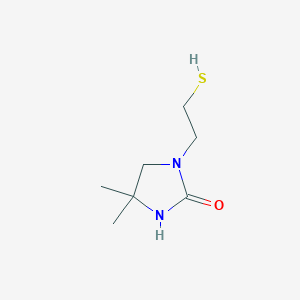 molecular formula C7H14N2OS B8485576 1-(2-Mercaptoethyl)-4,4-dimethylimidazolidin-2-one 