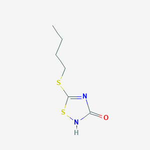 molecular formula C6H10N2OS2 B8485584 5-(Butylsulfanyl)-1,2,4-thiadiazol-3(2H)-one CAS No. 61516-15-2