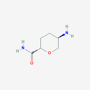 molecular formula C6H12N2O2 B8485589 (2S,5R)-5-Aminooxane-2-carboxamide 