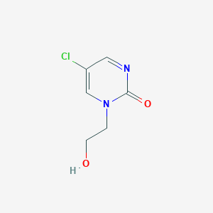 molecular formula C6H7ClN2O2 B8485607 1-(2-Hydroxyethyl)-5-chloropyrimid-2-one 