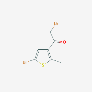 molecular formula C7H6Br2OS B8485655 5-Bromo-3-bromoacetyl-2-methylthiophene 