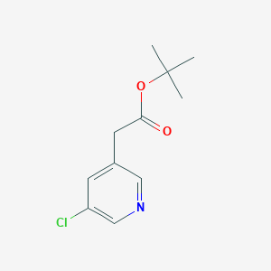 molecular formula C11H14ClNO2 B8485660 Tert-butyl 2-(5-chloropyridin-3-yl)acetate 