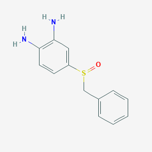 molecular formula C13H14N2OS B8485663 4-(Phenylmethanesulfinyl)benzene-1,2-diamine CAS No. 54029-71-9