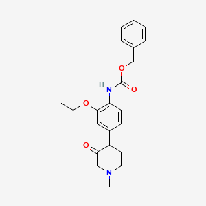 molecular formula C23H28N2O4 B8485667 Benzyl [4-(1-methyl-3-oxopiperidin-4-yl)-2-(propan-2-yloxy)phenyl]carbamate 
