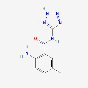 molecular formula C9H10N6O B8485698 2-Amino-5-methyl-N-(1H-tetrazol-5-yl)benzamide 