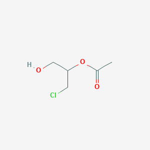 molecular formula C5H9ClO3 B8485707 2-Acetyloxy-3-chloropropan-1-ol 