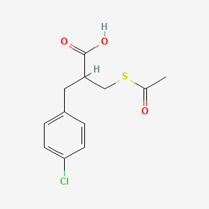 molecular formula C12H13ClO3S B8485753 3-Acetylthio-2-(4-chlorobenzyl)-propionic acid 