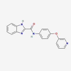 molecular formula C19H14N4O2 B8485755 N-{4-[(Pyridin-3-yl)oxy]phenyl}-1H-benzimidazole-2-carboxamide CAS No. 827042-90-0