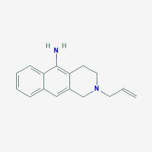 molecular formula C16H18N2 B8485762 2-(Prop-2-en-1-yl)-1,2,3,4-tetrahydrobenzo[g]isoquinolin-5-amine CAS No. 62100-61-2