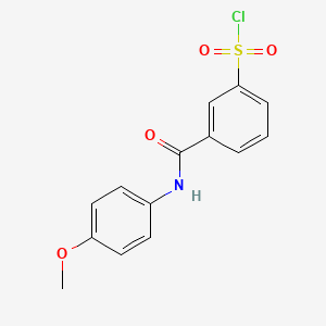 B8485785 3-[(4-Methoxyphenyl)carbamoyl]benzene-1-sulfonyl chloride CAS No. 183871-47-8