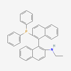 molecular formula C34H28NP B8485789 (1S)-2'-(Diphenylphosphino)-N-ethyl-[1,1'-binaphthalen]-2-amine 