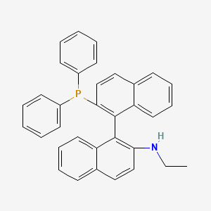 molecular formula C34H28NP B8485789 (1R)-2'-(Diphenylphosphino)-N-ethyl-[1,1'-binaphthalen]-2-amine 